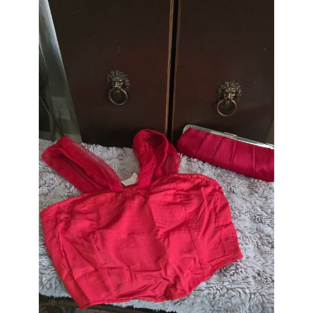 Red Women's Crop Tank Top